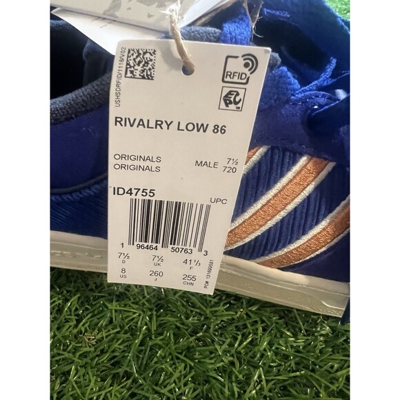NY Mets Adidas Rivalry Low 86 NYC Blue Orange Mens Size 8 Shoes Baseball MLB - Picture 7 of 9